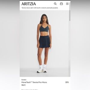 TNA Navy Tennis Skirt